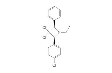 3,3-Dichloro-2-(4-chlorophenyl)-1-ethyl-4-phenylazetidine