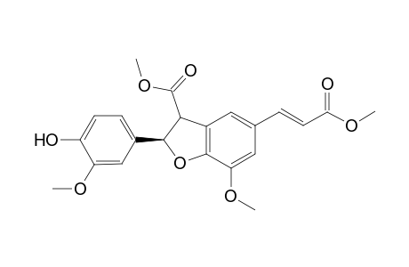Methyl (E)-3-[2-(4-hydroxy-3-methoxyphenyl)-7-methoxy-3-methoxy-carbonyl-2,3-dihydro-1-benzofuran-5-yl]prop-2-enoate