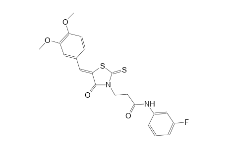 3-thiazolidinepropanamide, 5-[(3,4-dimethoxyphenyl)methylene]-N-(3-fluorophenyl)-4-oxo-2-thioxo-, (5Z)-
