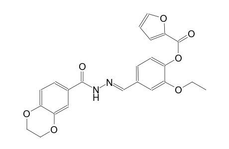 1,4-benzodioxin-6-carboxylic acid, 2,3-dihydro-, 2-[(E)-[3-ethoxy-4-[(2-furanylcarbonyl)oxy]phenyl]methylidene]hydrazide