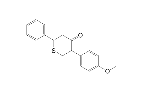 5-(4-Methoxyphenyl)-2-phenyltetrahydrothiopyran-4-one