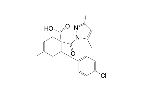 3-cyclohexene-1-carboxylic acid, 6-(4-chlorophenyl)-1-[(3,5-dimethyl-1H-pyrazol-1-yl)carbonyl]-4-methyl-