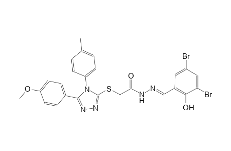 N'-[(E)-(3,5-dibromo-2-hydroxyphenyl)methylidene]-2-{[5-(4-methoxyphenyl)-4-(4-methylphenyl)-4H-1,2,4-triazol-3-yl]sulfanyl}acetohydrazide