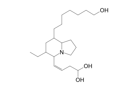 8-(Hydroxyheptyl)-5-(dihydroxybutenyl)-6-ethyl-indolizidine