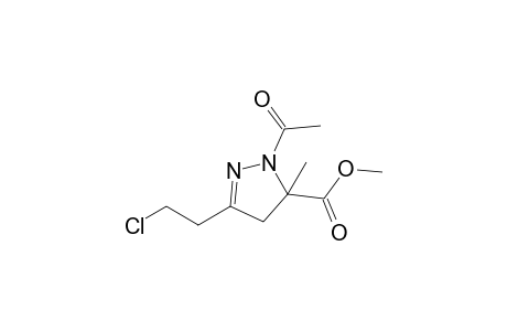 1-Acetyl-5-methyl-5-(methoxycarbonyl)-3-(2'-chloroethyl)-2-pyrazoline