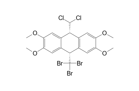 9-(dichloromethyl)-2,3,6,7-tetramethoxy-10-(tribromomethyl)-9,10-dihydroanthracene