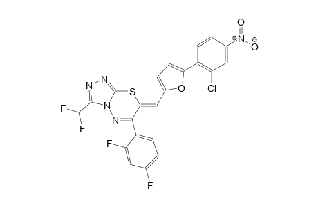 (7Z)-7-{[5-(2-chloro-4-nitrophenyl)-2-furyl]methylene}-3-(difluoromethyl)-6-(2,4-difluorophenyl)-7H-[1,2,4]triazolo[3,4-b][1,3,4]thiadiazine