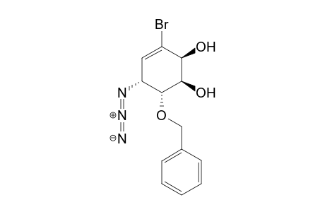 (1R,2S,5R,6R)-5-Azido-3-bromo-6-benzyloxy-cyclohex-3-ene- 1,2-diol