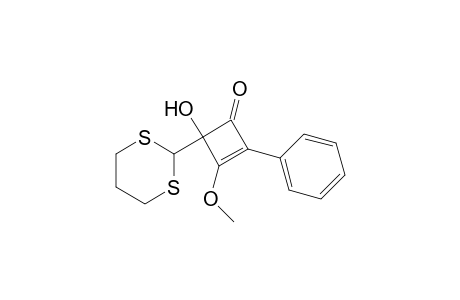 4-(1,3-dithian-2-yl)-3-methoxy-4-oxidanyl-2-phenyl-cyclobut-2-en-1-one