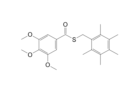 thio-3,4,5-trimethoxybenzoic acid, S-(2,3,4,5,6-pentamethylbenzyl)ester