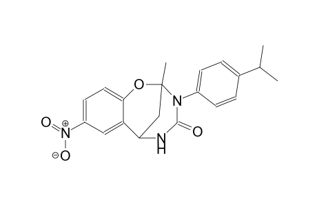 9-methyl-4-nitro-10-[4-(propan-2-yl)phenyl]-8-oxa-10,12-diazatricyclo[7.3.1.0²,⁷]trideca-2,4,6-trien-11-one