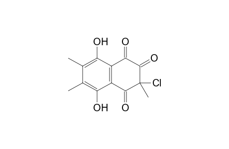 3-Chloranyl-3,6,7-trimethyl-5,8-bis(oxidanyl)naphthalene-1,2,4-trione