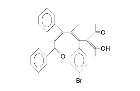 3-Acetyl-5-methyl-8-oxo-6,8-diphenyl-4-(4-bromo-phenyl)-cis-2,trans-4,cis-6-octatrien-2-ol