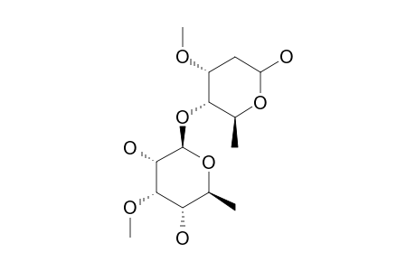ASCLEPOBIOSE;6-DEOXY-3-O-METHYL-BETA-D-ALLOPYRANOSYL-(1->4)-D-CYMAROSE