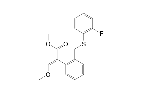 Benzeneacetic acid, 2-[[(2-fluorophenyl)thio]methyl]-alpha-(methoxymethylene)-, methyl ester