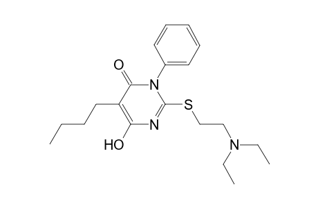 4(3H)-Pyrimidinone, 5-butyl-2-[[2-(diethylamino)ethyl]thio]-6-hydroxy-3-phenyl-