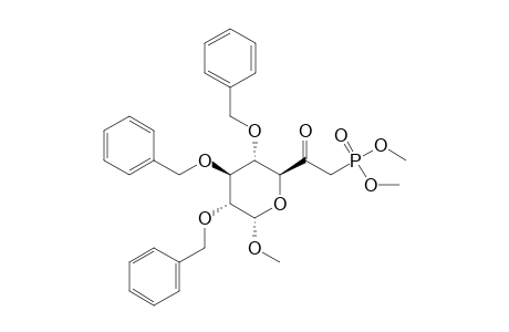 DIMETHYL-(METHYL-2,3,4-TRI-O-BENZYL-ALPHA-D-GLUCO-HEPTOPYRANOSID-6-ULOS-7-YL)-PHOSPHONATE
