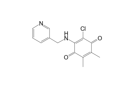 2-Chloro-5,6-dimethyl-3-((pyridin-3-ylmethyl)amino)cyclohexa-2,5-diene-1,4-dione