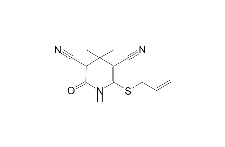 4,4-Dimethyl-2-oxidanylidene-6-prop-2-enylsulfanyl-1,3-dihydropyridine-3,5-dicarbonitrile