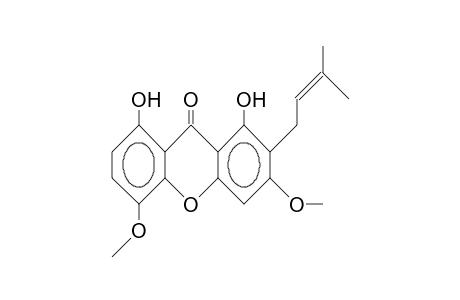 9H-Xanthen-9-one, 1,8-dihydroxy-3,5-dimethoxy-2-(3-methyl-2-butenyl)-
