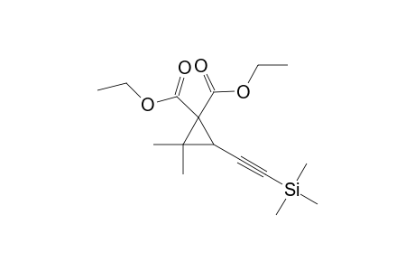 2,2-Dimethyl-3-(2-trimethylsilylethynyl)cyclopropane-1,1-dicarboxylic acid diethyl ester