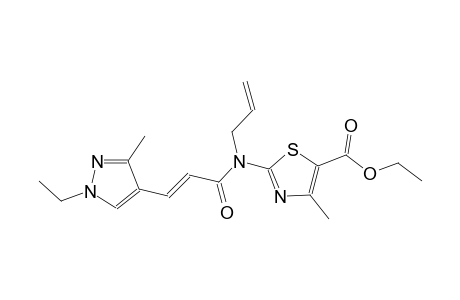ethyl 2-{allyl[(2E)-3-(1-ethyl-3-methyl-1H-pyrazol-4-yl)-2-propenoyl]amino}-4-methyl-1,3-thiazole-5-carboxylate