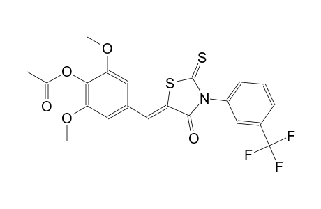 4-thiazolidinone, 5-[[4-(acetyloxy)-3,5-dimethoxyphenyl]methylene]-2-thioxo-3-[3-(trifluoromethyl)phenyl]-, (5Z)-