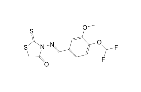 3-({(E)-[4-(difluoromethoxy)-3-methoxyphenyl]methylidene}amino)-2-thioxo-1,3-thiazolidin-4-one