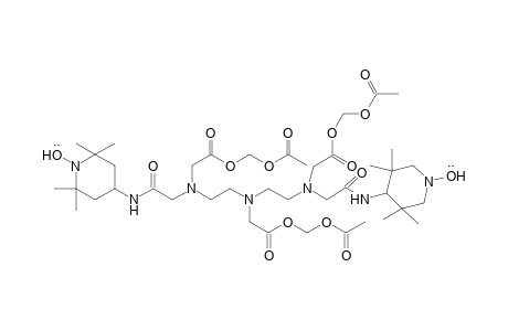 1-Piperidinyloxy, 4,4'-[[[2-[(acetyloxy)methoxy]-2-oxoethyl]imino]bis[2,1-ethanediyl[[2-[(acetyloxy)methoxy]-2-oxoethyl]imino](1-oxo-2,1-ethanediyl)imino]]bis[2,2,6,6-tetramethyl-