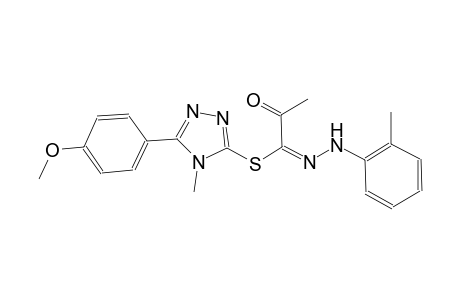 5-(4-methoxyphenyl)-4-methyl-4H-1,2,4-triazol-3-yl (1E)-N-(2-methylphenyl)-2-oxopropanehydrazonothioate