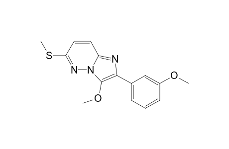 3-methoxy-2-(3-methoxyphenyl)-6-(methylthio)imidazo[1,2-b]pyridazine