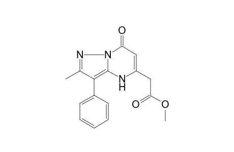 Pyrazolo[1,5-a]pyrimidine-5-acetic acid, 4,7-dihydro-2-methyl-7-oxo-3-phenyl-, methyl ester