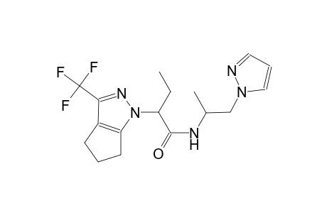 N-[1-methyl-2-(1H-pyrazol-1-yl)ethyl]-2-(3-(trifluoromethyl)-5,6-dihydrocyclopenta[c]pyrazol-1(4H)-yl)butanamide