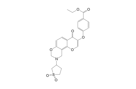 benzoic acid, 4-[[9,10-dihydro-4-oxo-9-(tetrahydro-1,1-dioxido-3-thienyl)-4H,8H-pyrano[2,3-f][1,3]benzoxazin-3-yl]oxy]-, ethyl ester