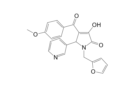 1-(2-Furylmethyl)-3-hydroxy-4-(4-methoxybenzoyl)-5-(3-pyridinyl)-1,5-dihydro-2H-pyrrol-2-one