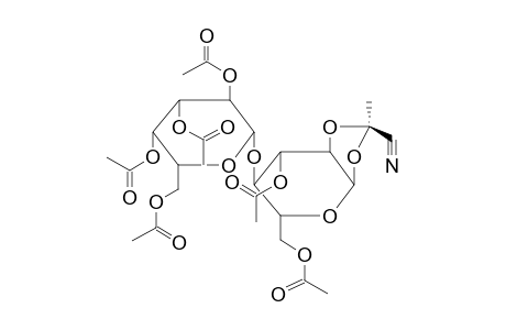 3,6-DI-O-ACETYL-1,2-O-[1-(EXO-CYANO)ETHYLIDENE]-4-O-(2,3,4,6-TETRA-O-ACETYL-BETA-D-GALACTOPYRANOSYL)-ALPHA-D-GLUCOPYRANOSE