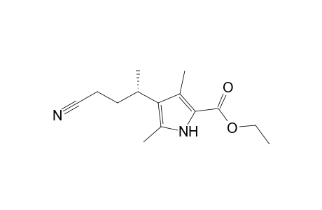 (+)-(S)-4-(2,4-Dimethyl-5-(ethoxycarbonyl)-1H-pyrrol-3-yl)valeronitrile
