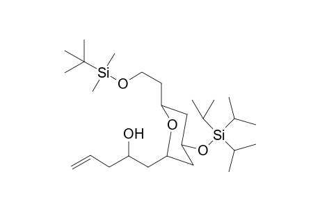 1-[6-(2-tert-Butyldimethylsilyloxyethyl)-4-triisopropylsiloxytetrahydropyran-2-yl]pent-4-en-2-ol