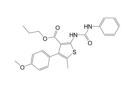 propyl 2-[(anilinocarbonyl)amino]-4-(4-methoxyphenyl)-5-methyl-3-thiophenecarboxylate
