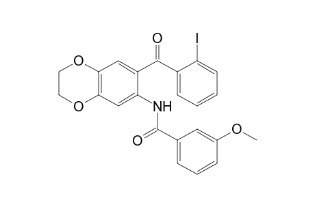 N-{7-[(2-iodophenyl)carbonyl]-2,3-dihydro-1,4-benzodioxin-6-yl}-3-methoxybenzamide