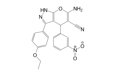 6-amino-3-(4-ethoxyphenyl)-4-(3-nitrophenyl)-1,4-dihydropyrano[2,3-c]pyrazole-5-carbonitrile