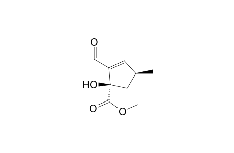 2-Cyclopentene-1-carboxylic acid, 2-formyl-1-hydroxy-4-methyl-, methyl ester, (1R-trans)-