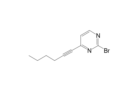 2-Bromo-4-(hex-1-ynyl)pyrimidine