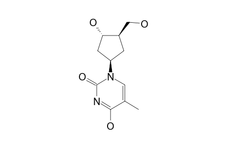 1-(6'-CARBA-2'-DEOXY-BETA-D-ERYTHRO-PENTOFURANOSYL)-THIMINE