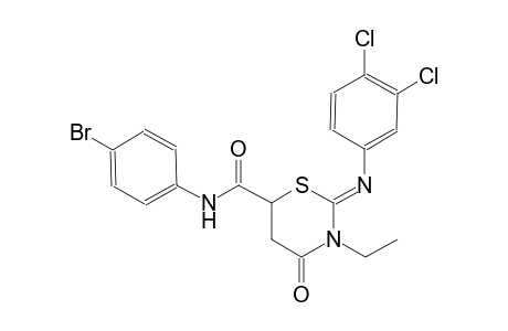 (2Z)-N-(4-bromophenyl)-2-[(3,4-dichlorophenyl)imino]-3-ethyl-4-oxotetrahydro-2H-1,3-thiazine-6-carboxamide