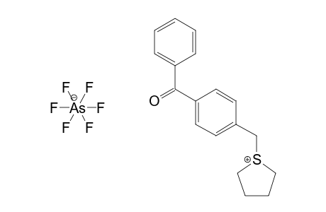 Thiophenium, 1-[(4-benzoylphenyl)methyl]tetrahydro-, hexafluoroarsenate