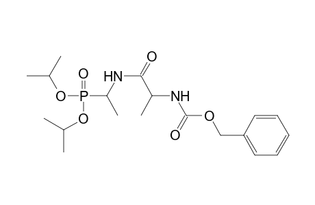 diisopropyl N-(benzyloxycarbonyl)-L-alanyl-(2-decarboxy-DL-alanin-2-yl)phosphonate