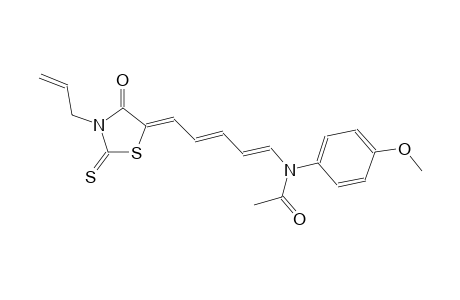 N-[(1E,3E,5Z)-5-(3-allyl-4-oxo-2-thioxo-1,3-thiazolidin-5-ylidene)-1,3-pentadienyl]-N-(4-methoxyphenyl)acetamide