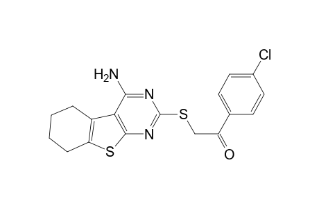 2-(4-Amino-5,6,7,8-tetrahydro-benzo[4,5]thieno[2,3-d]pyrimidin-2-ylsulfanyl)-1-(4-chloro-phenyl)-ethanone