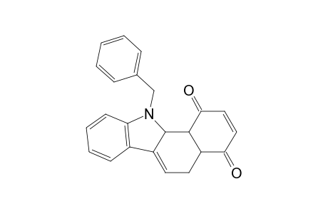 1H-Benzo[a]carbazole-1,4(4aH)-dione, 5,11,11a,11b-tetrahydro-11-(phenylmethyl)-, (4a.alpha.,11a.alpha.,11b.alpha.)-